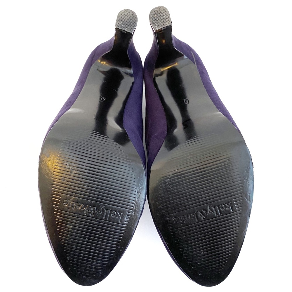 Kelly & Katie Purple Suede Ankle Boots Booties - Picture 7 of 8